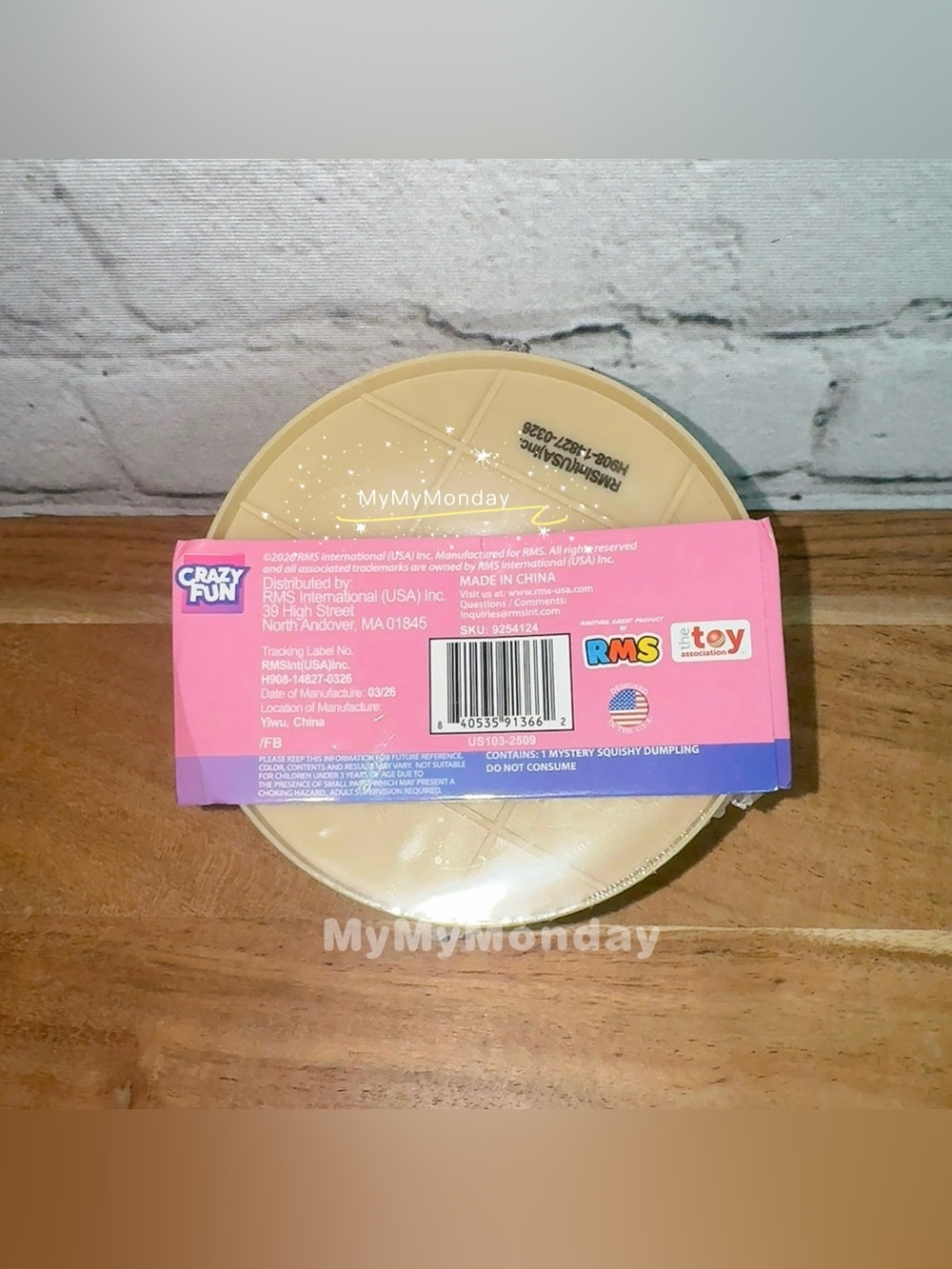 RMS Crazy Fun Purple Holographic Dumpling Squishy Bun - Picture 2 of 2